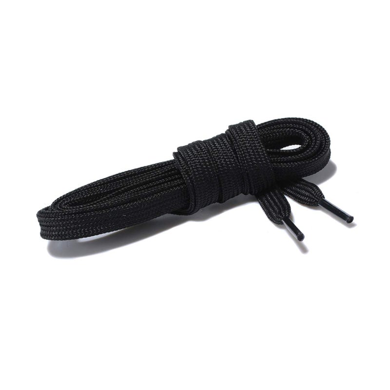 Curtual Wide Flat Athletic Shoelaces with Wide Shoelaces Flat Shoe Laces [2 Pairs] [6 Color][8 Size] for Sneakers and Shoes (36" inches (91 cm), Black) - Image 3
